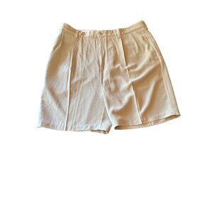 Tommy Bahama Silk Blend Tan Pleated Shorts For Men Size 38 Summer Resort Beach